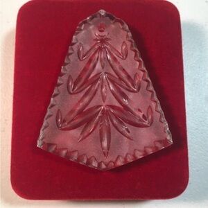 Waterford crystal frosted Christmas tree ornament